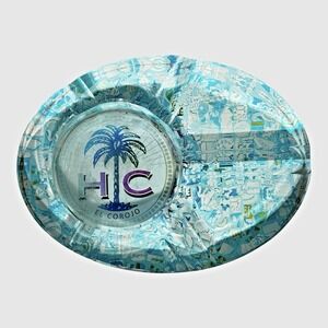 Xikar Ashtray Havana Club HC El Corojo Blue Good Crystal 5 Cigar Promo Heavy